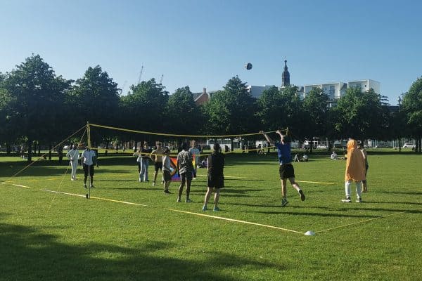 Photo shows a sports project in Glasgow supported by the wellbeing fund