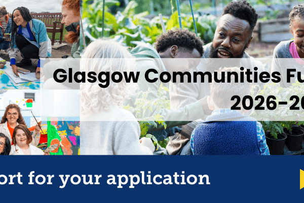Collage of images showing people and Glasgow neighbourhoods