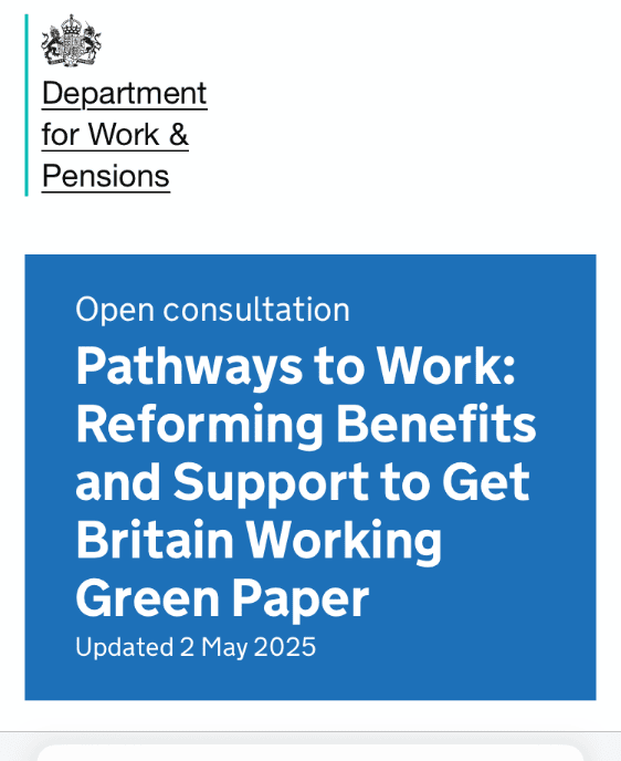 Pathways to Work consultation document front cover image